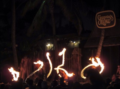 Luau fire dance