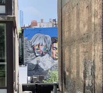 View of mural from High Line